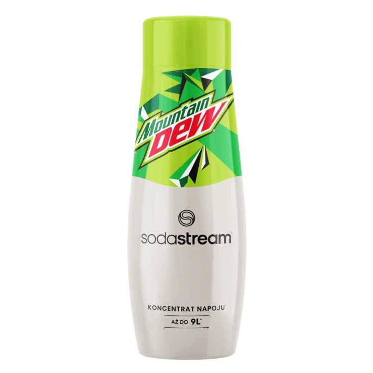 Butelka syropu Sodastream o smaku napoju Mountain Dew